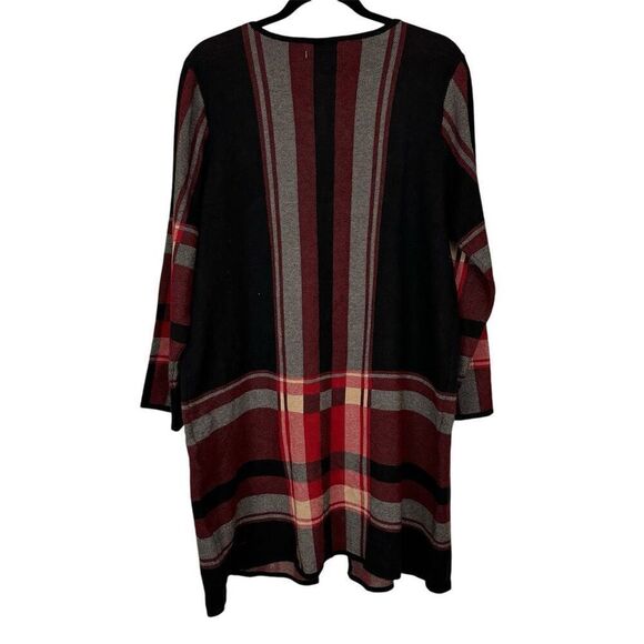 Kasper Plaid Flyaway Jacket Fire Red Combo - Size XL - Picture 2 of 11